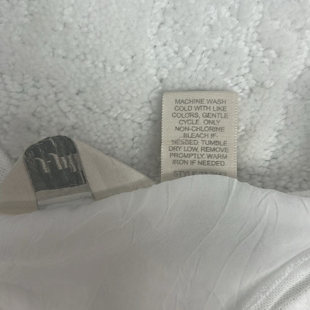 J.Jill gossamer cottage core white rayon v-neck long sleeve peasant blouse S - Picture 11 of 11